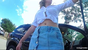 Skye Blue – Pantyless Outdoor Up the Skirt HD